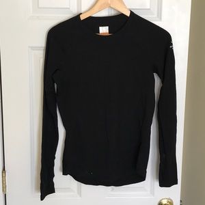 Black Icebreaker Merino wool baselayer top